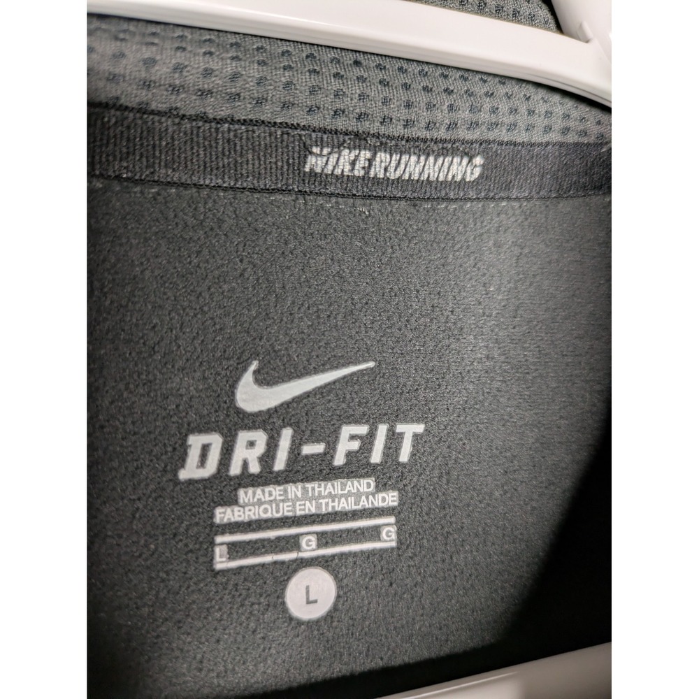 Nike Running Live Strong Zip Jacket Mock Neck Reflective Size Large Gray Pockets - Picture 5 of 10